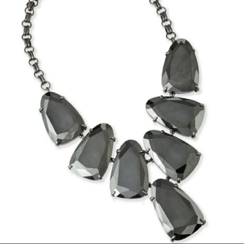 Kendra Scott Hematite Harlow Necklace NWT RARE